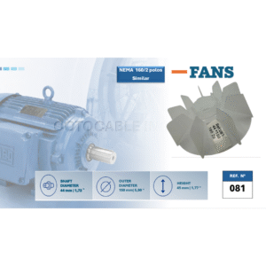 SIMILAR FANS FOR WEG NEMA 160 | 2 polos